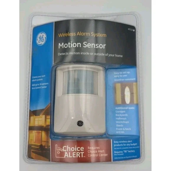 GE Choice Alert Wireless Alarm System Motion‎ Sensor #45132 New/Opened
