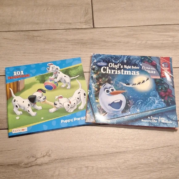 🐣Disney Olaf's Night Before Christmas and Puppy Parade Book Set🐯
