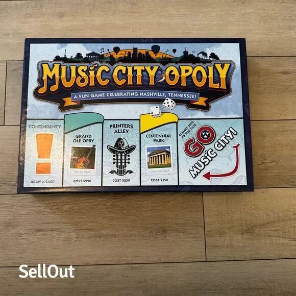 Music City Opoly Board Game Celebrate Nashville Fun for All Ages
