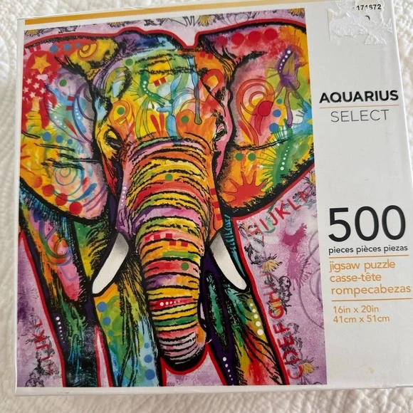 NWOT Aquarius Colorful Elephant Jigsaw Puzzle 🦋