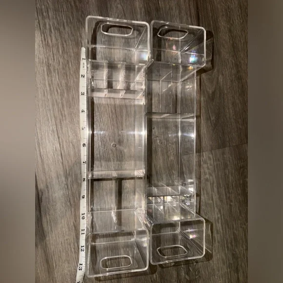 2 used clear acrylic vanity organizer