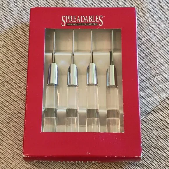 Spreadables Gourmet Spreaders Set of 4 Stainless Steel Cheese Spread Knives