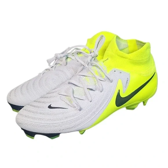 Nike Phantom‎ Luna 2 Pro FG Soccer Cleats Neon Yellow White DV3166 700 Men 10.5