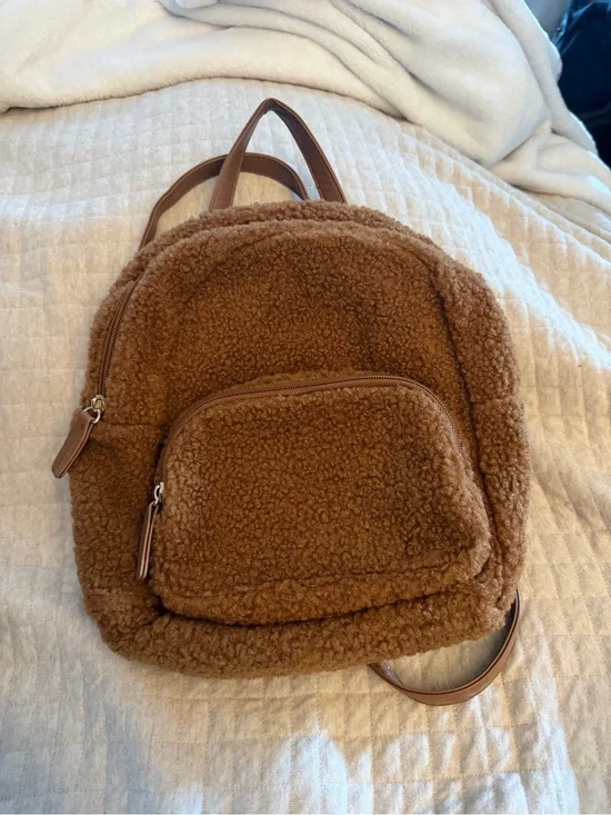 Forever 21 Brown Sherpa Backpack