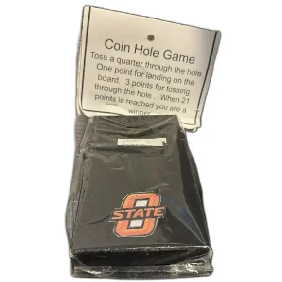 Oklahoma State Cowboys Coin Hole Game Mini Tabletop Cornhole Quarter Toss New