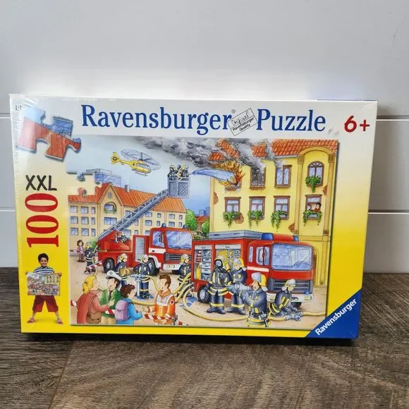 New Ravensburger Puzzle 100 XXL Pieces Firefighter Fire Truck Sealed