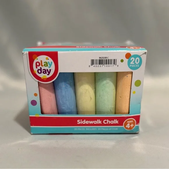 Kids Sidewalk Chalk Pastels 6 Colors 20 Count