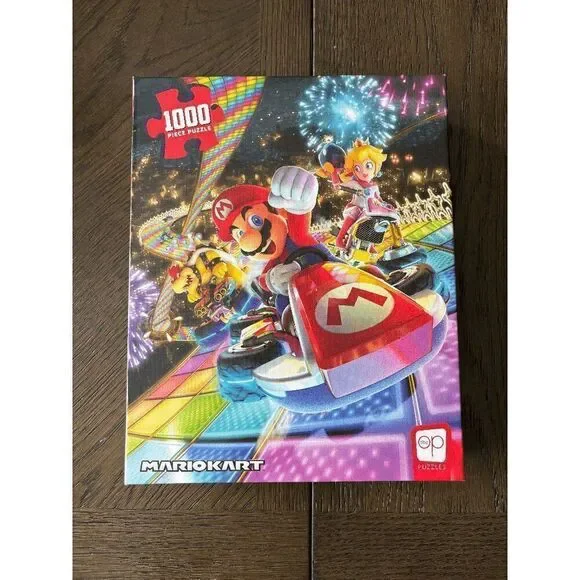 Mario Kart Rainbow Road 1000 Piece Puzzle Open Box Nintendo 19