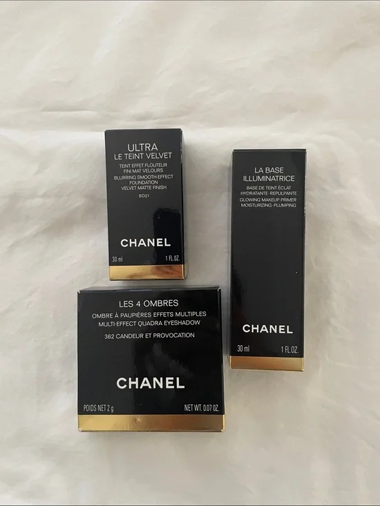 CHANEL Black and Gold Makeup & Skincare Emptying Boxes