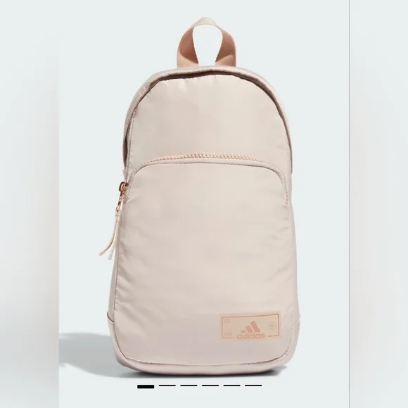Adidas Essentials Sling Crossbody Bag Beige Pink