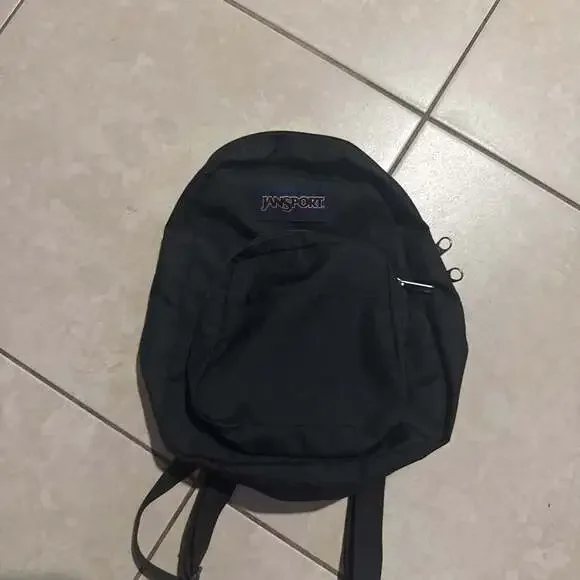 JanSport Half Pint Mini Backpack, Black Canvas, Y2K Streetwear Style
