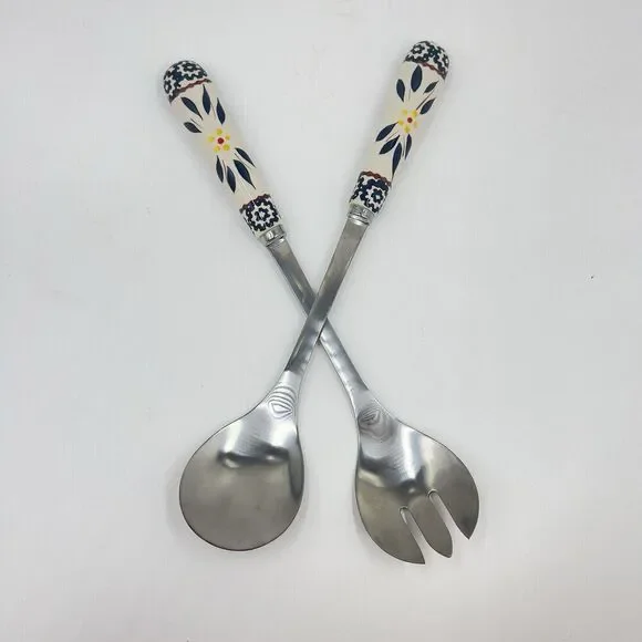 Temp-tations Salad Tongs,Serving Utensil,BLACK,Stainless Steel,Ceramic