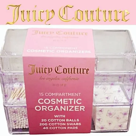 Juicy Couture‎ Home Signature Logo Butterfly 15-Compartment Cosmetic Organizer