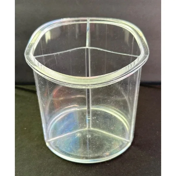 The Triad' 3 Compartment Acrylic Makeup and Jewelry Organizer Clear