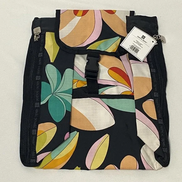 Tropical Trends Groovey‎ Plumeria Backpack Hawaiian Colorful Retro 90s Y2K NWT