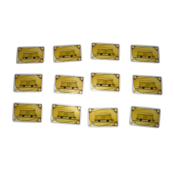 Days of Wonder Ticket to Ride Set of 12 Yellow Reefer Car Train Cards Parts
