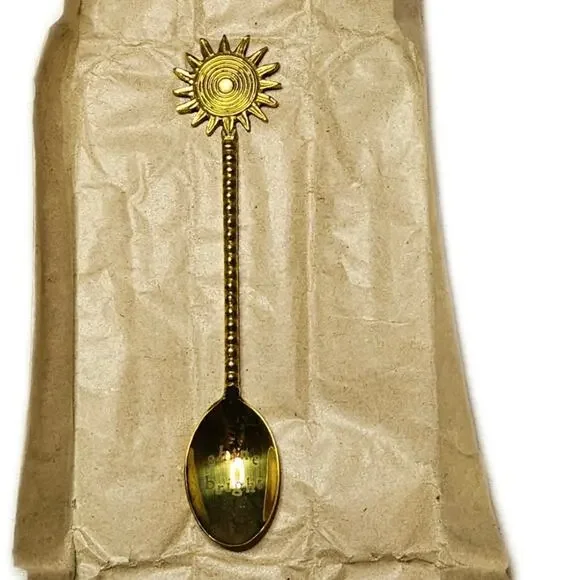 NWOT, Gold Sun Design Spoon, 