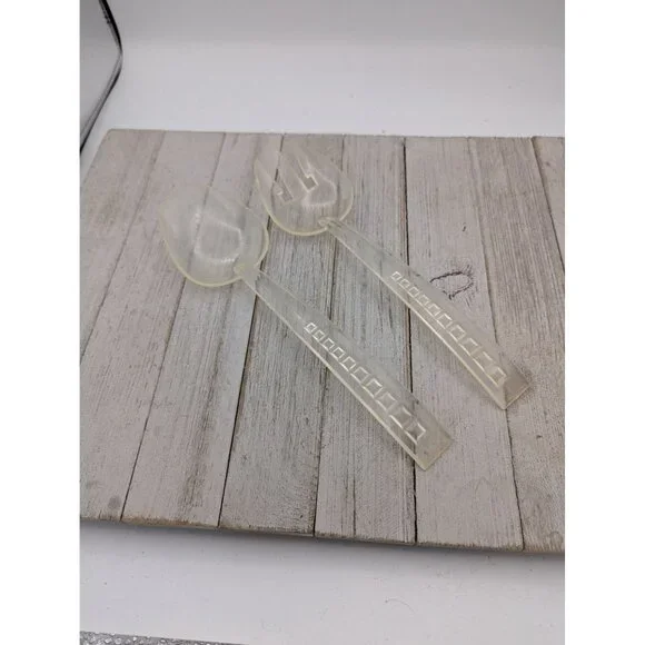 Clear Plastic Salad Spoons Sporks Serving Utensil 9