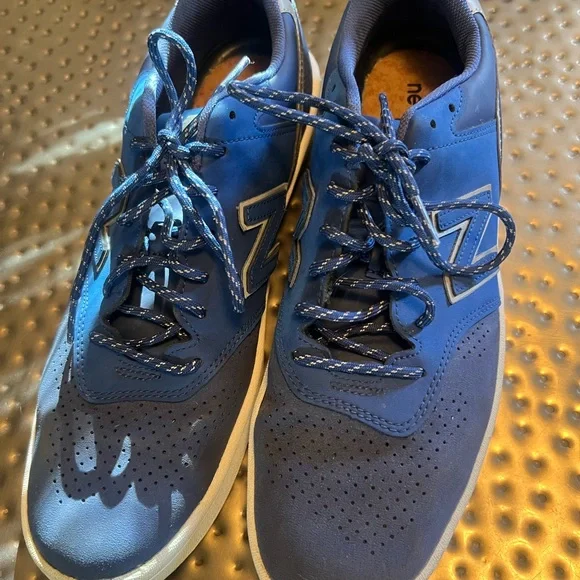 New Balance Men's Navy and White Sneakers