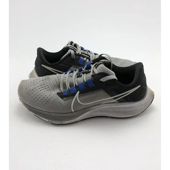 Mens Nike Air Zoom Pegasus 38 Black Wolf Gray Running Shoes CW7356-006 Size 8