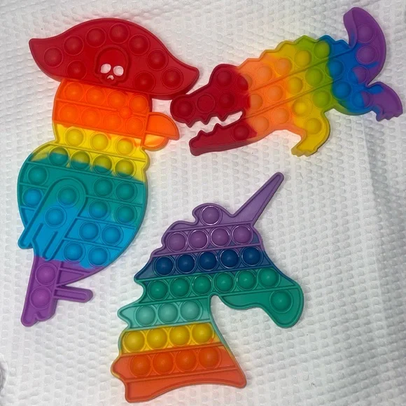 Rainbow Pop Fidget Toy Set for Kids
