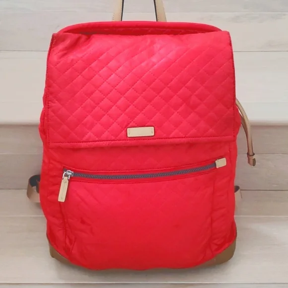 Tumi Manitoga Quilted Drawstring Backpack in Blood Orange