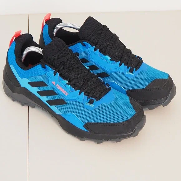 Adidas Terrex Ax4 Mens 9 Primegreen Blue Rush Trail Running Shoes GZ3009 Hiking