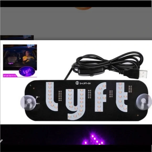 LED Display Sign for Rideshare Vehicles - Black