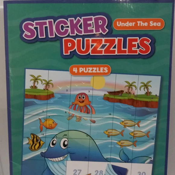 Sticker/Puzzle Under The Sea Book (Never Used)