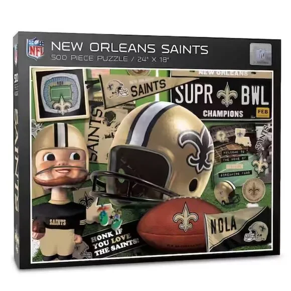 NFL New Orleans Saints Puzzle Superbowl Retro Series 500 Piece Puzzle
