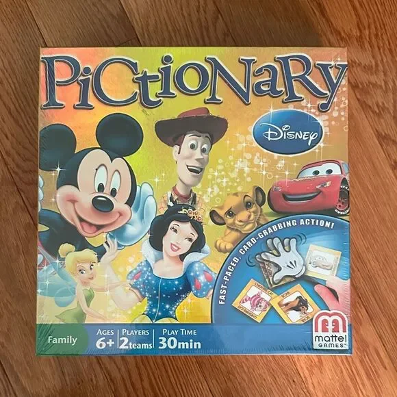 Disney Pictionary Game with Colorful Characters