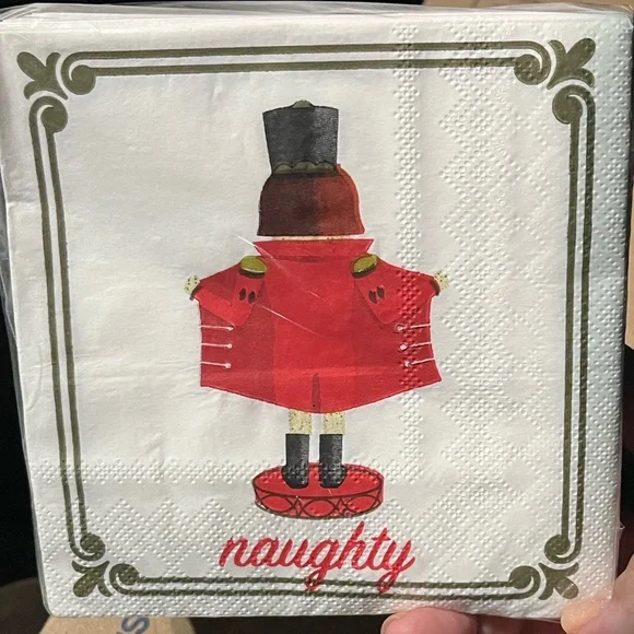 Cocktail Napkins with Nut cracker  Design