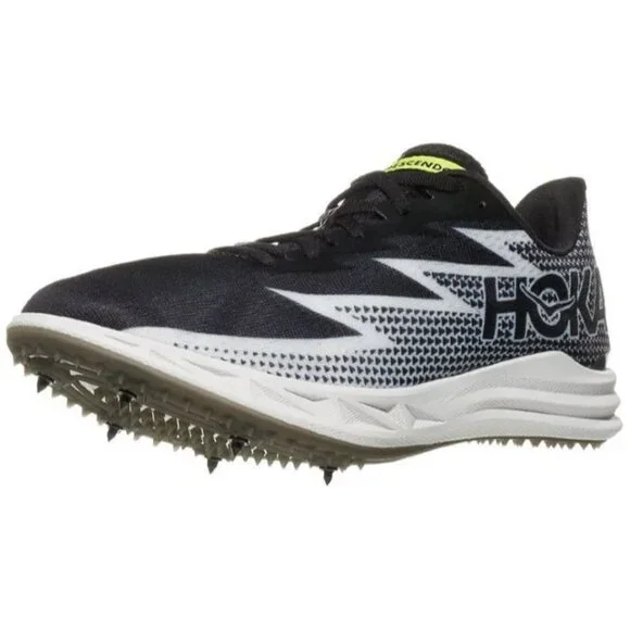 Hoka One One Crescendo MD Unisex M12/W13.5 Running Track Spike Shoes Black White