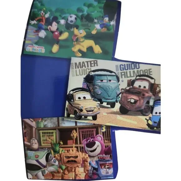 Disney Pixar Wooden Puzzle Box With 3 Puzzles