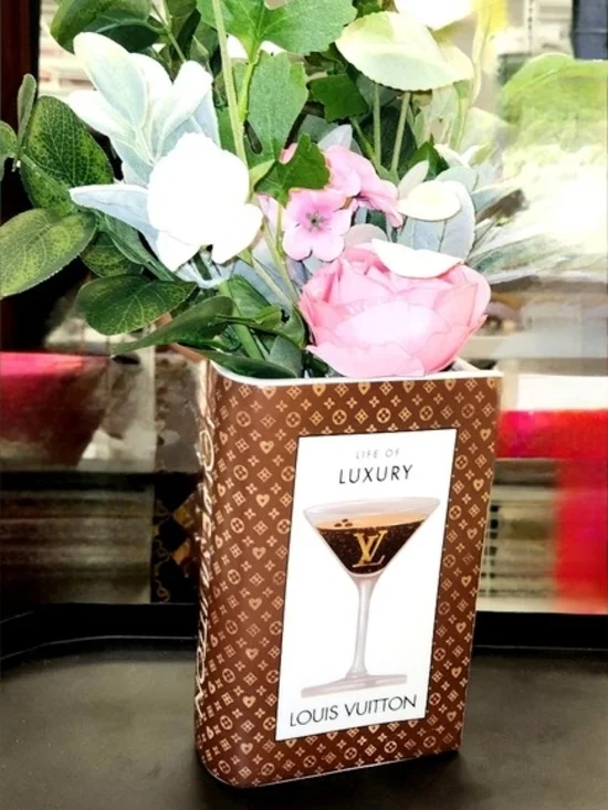 Luxury Style Ceramic Flower Vase Planter Decor – Faux Louis Vuitton Design 9