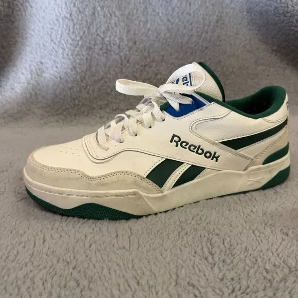 REEBOK Court Advance Sneakers Chalk/Dark Green White Mens 11 Shoes