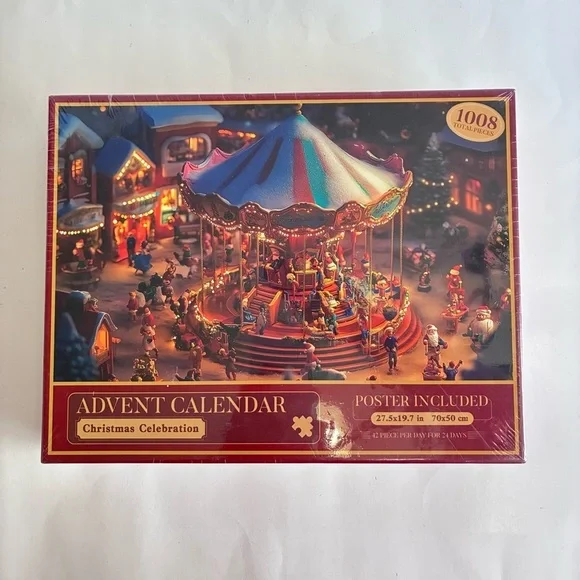 Christmas Celebrations Carousel Advent Calendar Puzzle 1008 pieces