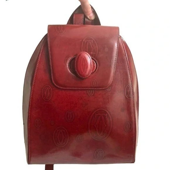 Cartier birthday burgandy vintage backpack