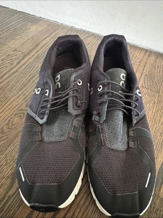 On Running Men's Athletic Sneakers in Black and White size 10