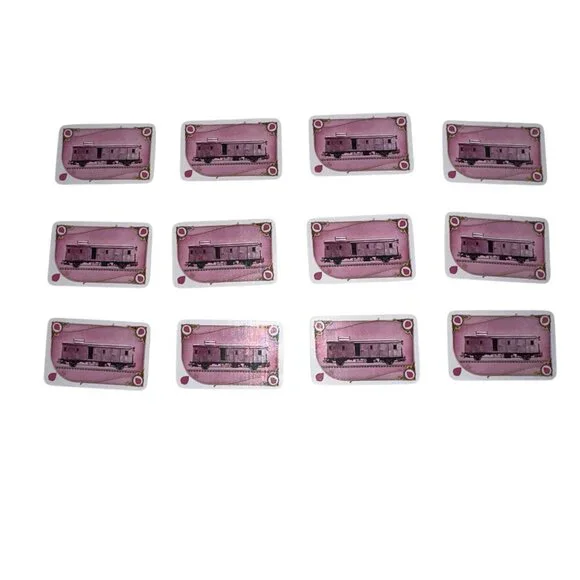 Days of Wonder Ticket to Ride Set of 12 Purple Box Car Train Cards Replacement