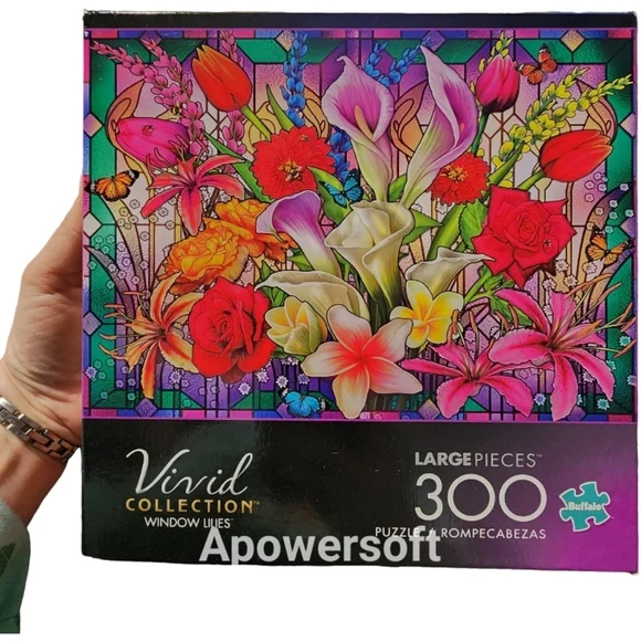 Vivid Collection Floral 300-Piece Jigsaw Puzzle - Colorful Bouquet