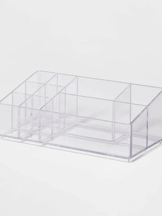 Clear Acrylic Multi-Compartment Makeup Organizer*