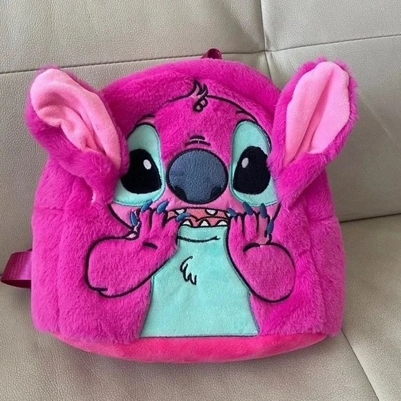 Disney Stitch mini Backpack for Girls | Bright Pink New