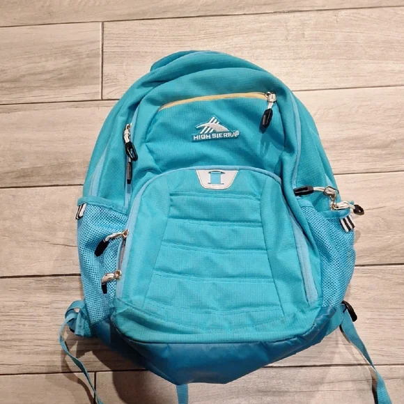 High Sierra Teal Backpack with Multiple Compartments