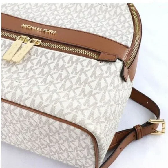 MICHAEL KORS Kenly Medium Backpack Signature Vanilla Bag