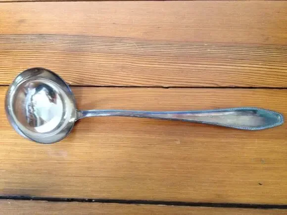 Vtg Bruckmann Silverplate B90 Soup Punch Ladle Serving Spoon Antique Flatware