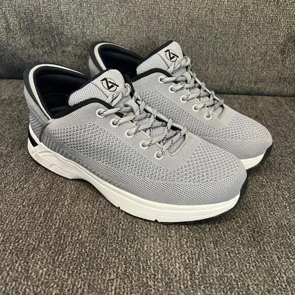 Zeba Hands Free Slip On Walking Shoes Mens 9 Gray Athletic Travel Casual Comfort