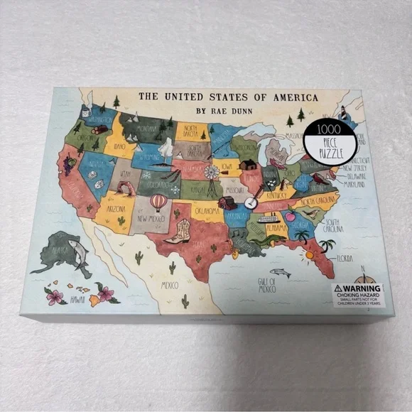 Rae Dunn USA Map Puzzle United State‎ of America 1000 PC