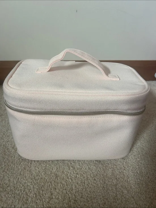 Bare Minerals Portable Cream Canvas Storage Case with Handle