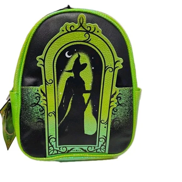 NWT WICKED Mini Backpack Elphaba Witch‎ Silhouette Emerald Green Black Universal